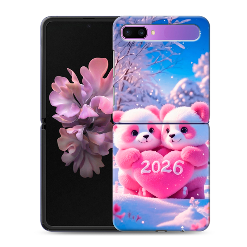 Пластиковый чехол на Samsung Galaxy Z Flip с принтом Новый год Пластиковый чехол на Samsung Galaxy Z Flip с принтом Новый год