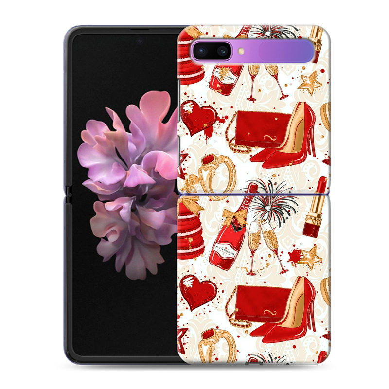 Пластиковый чехол на Samsung Galaxy Z Flip с принтом Новый год Пластиковый чехол на Samsung Galaxy Z Flip с принтом Новый год