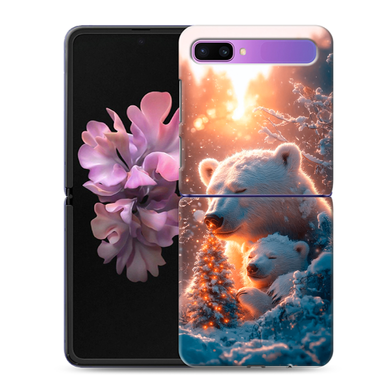 Пластиковый чехол на Samsung Galaxy Z Flip с принтом Новый год Пластиковый чехол на Samsung Galaxy Z Flip с принтом Новый год