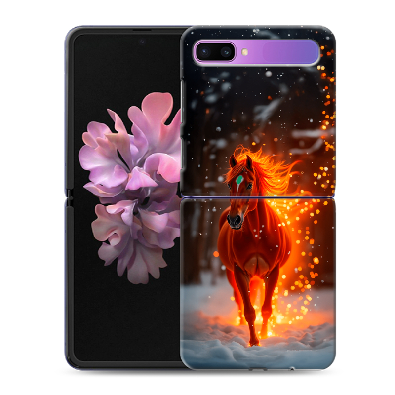 Пластиковый чехол на Samsung Galaxy Z Flip с принтом Новый год Пластиковый чехол на Samsung Galaxy Z Flip с принтом Новый год