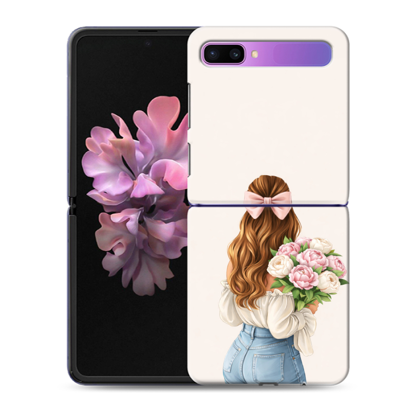 Пластиковый чехол на Samsung Galaxy Z Flip с принтом женский Пластиковый чехол на Samsung Galaxy Z Flip с принтом женский
