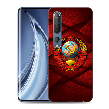 Силиконовый чехол на Xiaomi Mi 10 с принтом Герб СССР Силиконовый чехол на Xiaomi Mi 10 с принтом Герб СССР