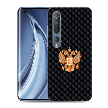 Силиконовый чехол на Xiaomi Mi 10 с принтом Герб России принт Силиконовый чехол на Xiaomi Mi 10 с принтом Герб России принт