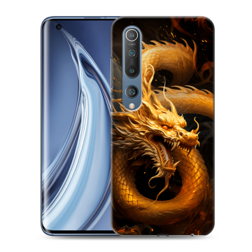 Силиконовый чехол на Xiaomi Mi 10 с принтом Золотой дракон Силиконовый чехол на Xiaomi Mi 10 с принтом Золотой дракон
