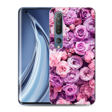 Силиконовый чехол на Xiaomi Mi 10 с принтом лавандовые розы Силиконовый чехол на Xiaomi Mi 10 с принтом лавандовые розы