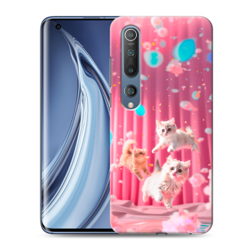 Силиконовый чехол на Xiaomi Mi 10 с принтом милые котики Силиконовый чехол на Xiaomi Mi 10 с принтом милые котики