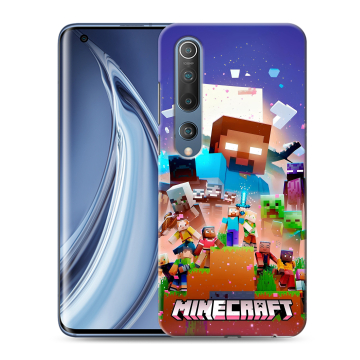 Силиконовый чехол на Xiaomi Mi 10 с принтом Майнкрафт Minecraft Силиконовый чехол на Xiaomi Mi 10 с принтом Майнкрафт Minecraft