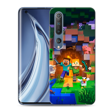 Силиконовый чехол на Xiaomi Mi 10 с принтом Майнкрафт Minecraft Силиконовый чехол на Xiaomi Mi 10 с принтом Майнкрафт Minecraft
