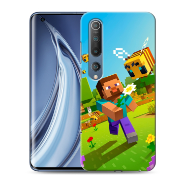 Силиконовый чехол на Xiaomi Mi 10 с принтом Майнкрафт Minecraft