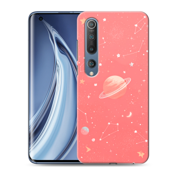 Силиконовый чехол на Xiaomi Mi 10 с принтом Розовый космос Силиконовый чехол на Xiaomi Mi 10 с принтом Розовый космос