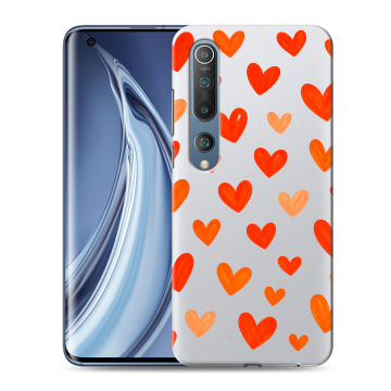 Силиконовый чехол на Xiaomi Mi 10 с принтом Сердечки Силиконовый чехол на Xiaomi Mi 10 с принтом Сердечки