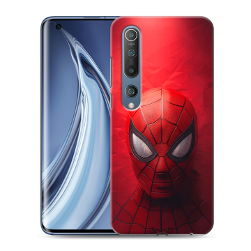 Силиконовый чехол на Xiaomi Mi 10 с принтом Spiderman Человек паук Силиконовый чехол на Xiaomi Mi 10 с принтом Spiderman Человек паук
