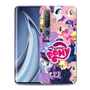 Силиконовый чехол на Xiaomi Mi 10 с принтом My little pony Дружба чудо