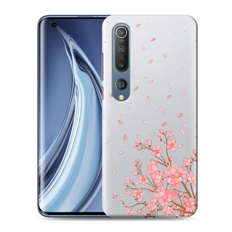 Пластиковый чехол на Xiaomi Mi 10 с принтом Ветка сакуры Пластиковый чехол на Xiaomi Mi 10 с принтом Ветка сакуры