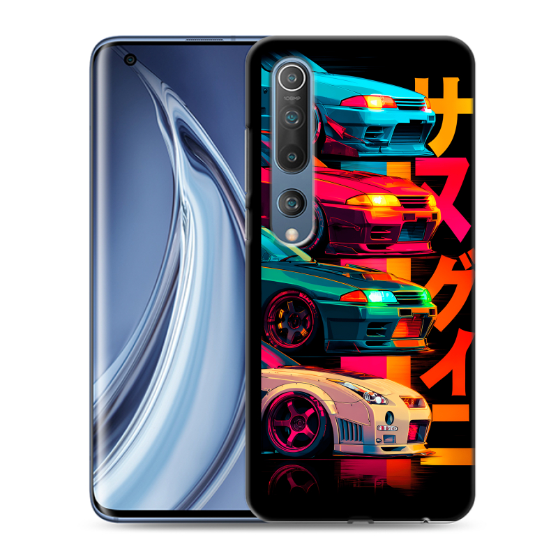 Силиконовый противоударный чехол на Xiaomi Mi 10 с принтом Гоночные машины Силиконовый противоударный чехол на Xiaomi Mi 10 с принтом Гоночные машины