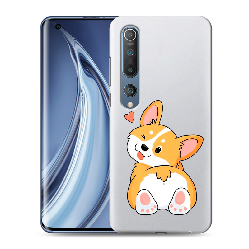 Силиконовый чехол на Xiaomi Mi 10 с принтом Корги Силиконовый чехол на Xiaomi Mi 10 с принтом Корги