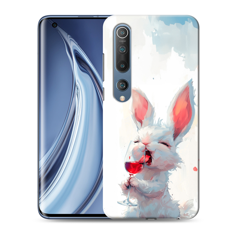 Силиконовый чехол на Xiaomi Mi 10 с принтом кролик зайчик Силиконовый чехол на Xiaomi Mi 10 с принтом кролик зайчик