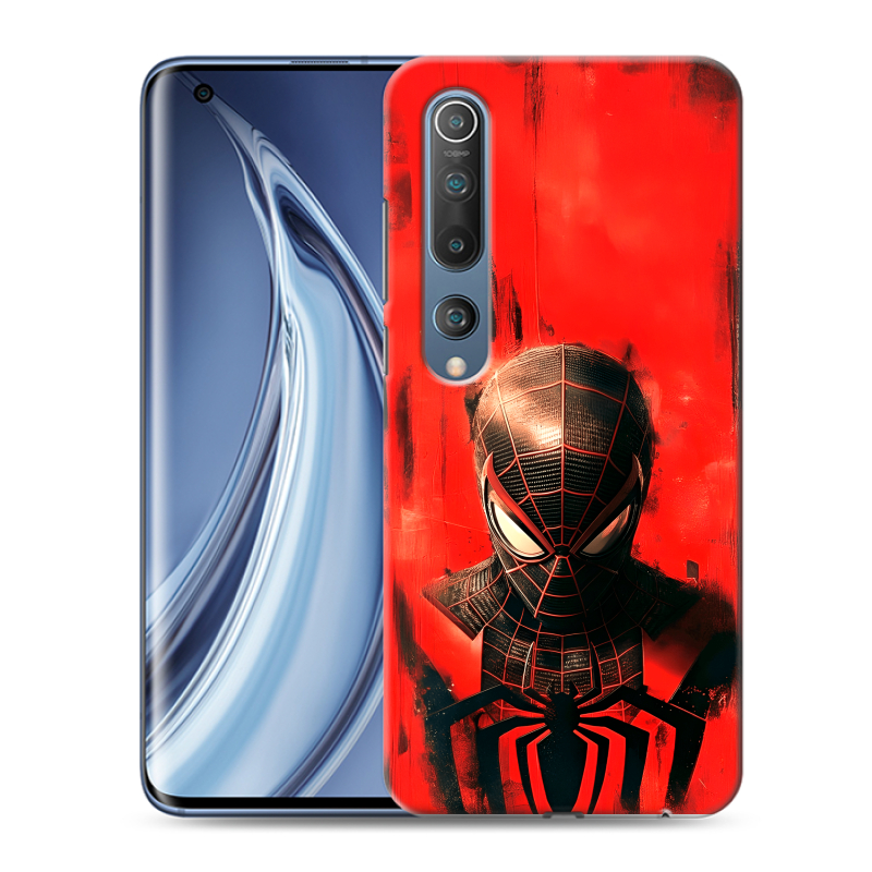 Пластиковый чехол на Xiaomi Mi 10 с принтом человек паук spiderman Пластиковый чехол на Xiaomi Mi 10 с принтом человек паук spiderman
