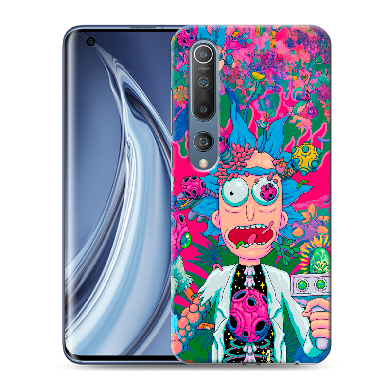 Силиконовый противоударный чехол на Xiaomi Mi 10 с принтом Рик и Морти Rick Morty Силиконовый противоударный чехол на Xiaomi Mi 10 с принтом Рик и Морти Rick Morty