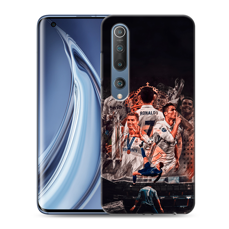 Силиконовый противоударный чехол на Xiaomi Mi 10 с принтом Реал Роналдо Real Ronaldo Силиконовый противоударный чехол на Xiaomi Mi 10 с принтом Реал Роналдо Real Ronaldo