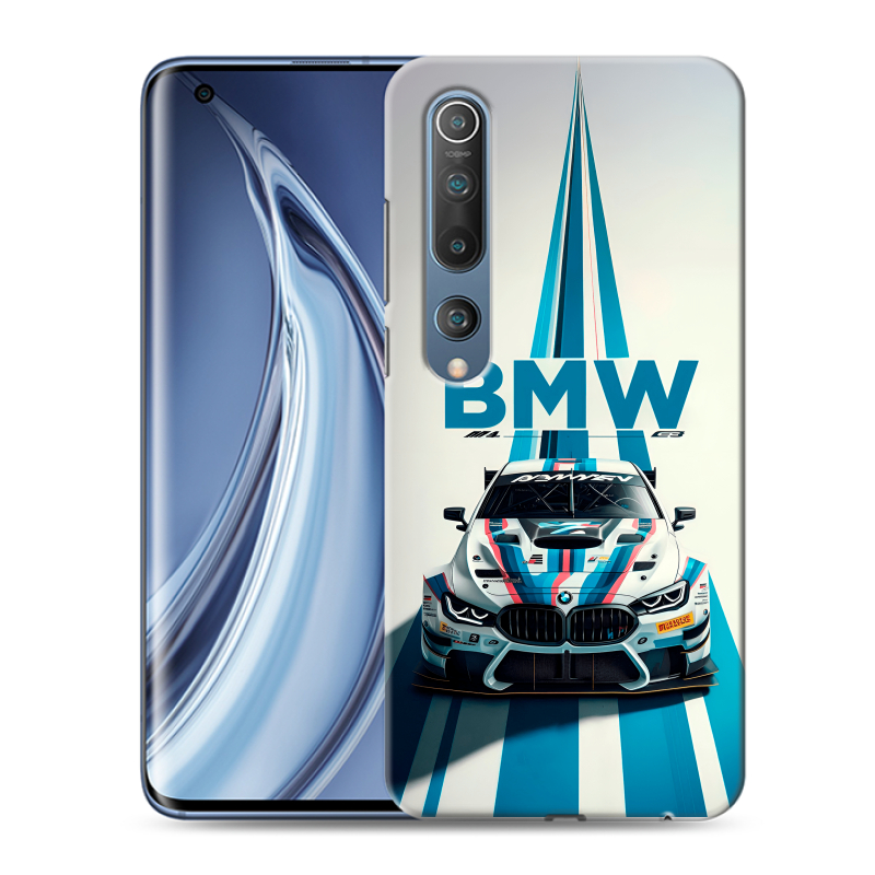 Силиконовый противоударный чехол на Xiaomi Mi 10 с принтом БМВ BMW Силиконовый противоударный чехол на Xiaomi Mi 10 с принтом БМВ BMW