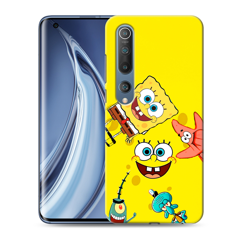 Пластиковый чехол на Xiaomi Mi 10 с принтом Спанч боб Спанчбоб Пластиковый чехол на Xiaomi Mi 10 с принтом Спанч боб Спанчбоб