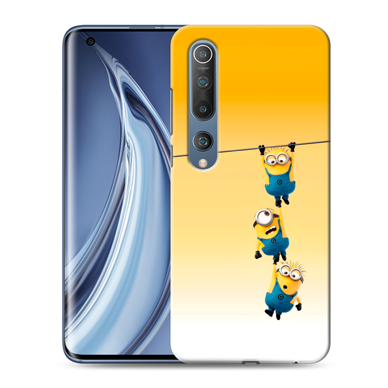 Силиконовый чехол на Xiaomi Mi 10 с принтом Миньоны Силиконовый чехол на Xiaomi Mi 10 с принтом Миньоны
