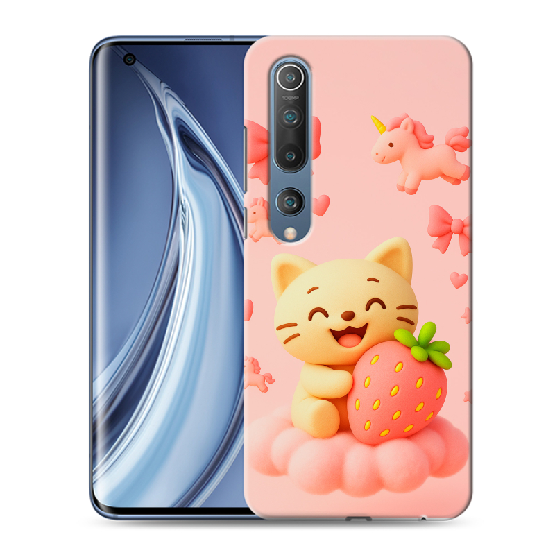 Силиконовый противоударный чехол на Xiaomi Mi 10 с принтом для девочек Силиконовый противоударный чехол на Xiaomi Mi 10 с принтом для девочек