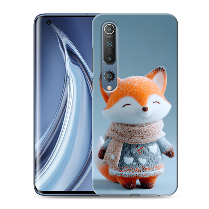 Силиконовый противоударный чехол на Xiaomi Mi 10 с принтом Лиса Силиконовый противоударный чехол на Xiaomi Mi 10 с принтом Лиса