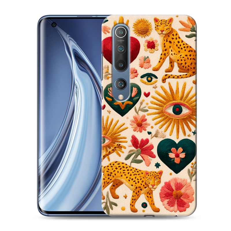 Силиконовый противоударный чехол на Xiaomi Mi 10 с принтом Модный принт Силиконовый противоударный чехол на Xiaomi Mi 10 с принтом Модный принт
