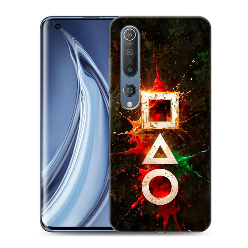 Силиконовый чехол на Xiaomi Mi 10 с принтом Squid Game Игра кальмара Силиконовый чехол на Xiaomi Mi 10 с принтом Squid Game Игра кальмара