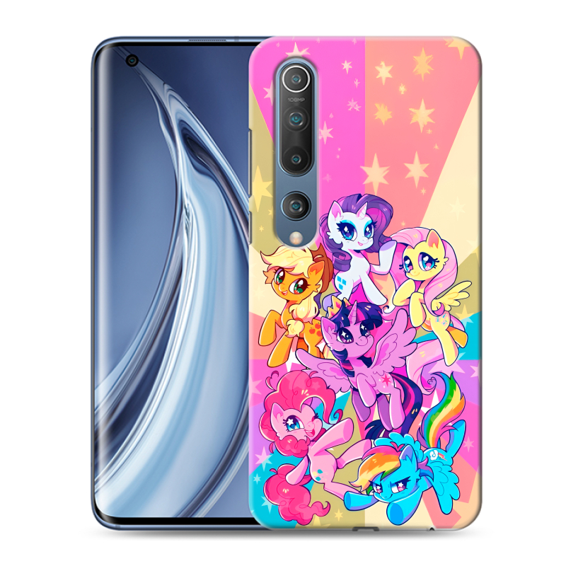 Силиконовый чехол на Xiaomi Mi 10 с принтом My little pony Дружба чудо Силиконовый чехол на Xiaomi Mi 10 с принтом My little pony Дружба чудо
