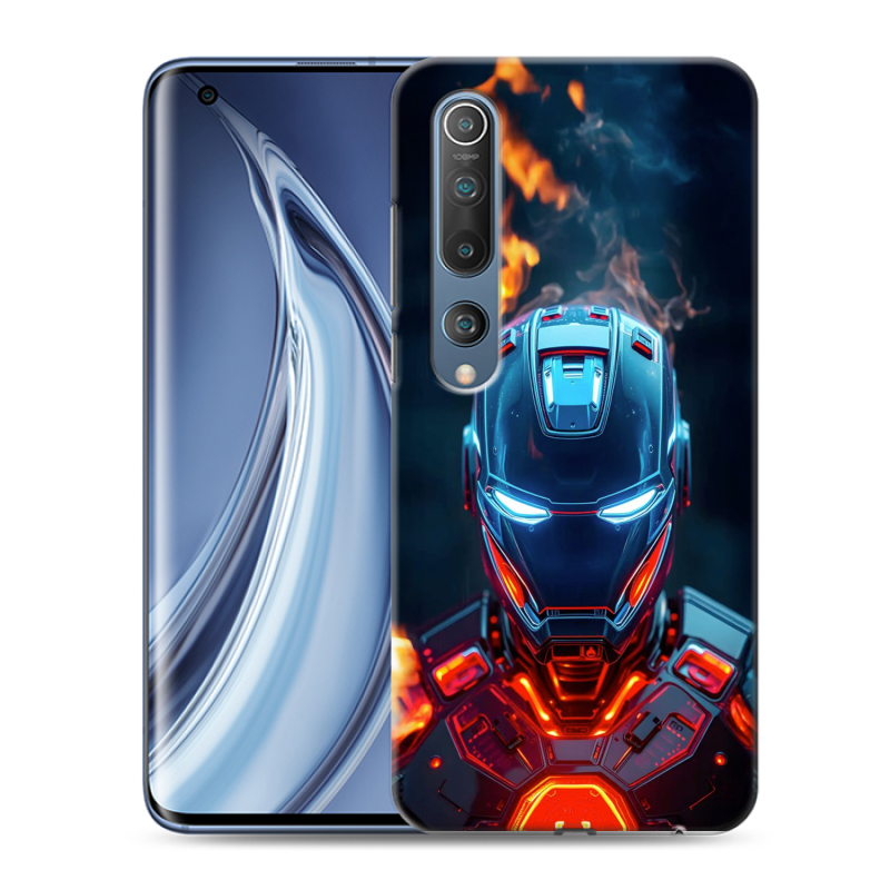 Пластиковый чехол на Xiaomi Mi 10 с принтом IronMan Железный человек Пластиковый чехол на Xiaomi Mi 10 с принтом IronMan Железный человек