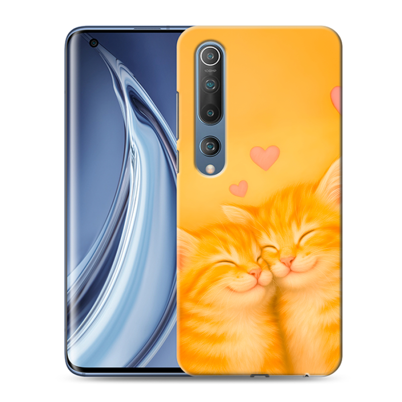 Силиконовый чехол на Xiaomi Mi 10 с принтом Милые котята Силиконовый чехол на Xiaomi Mi 10 с принтом Милые котята