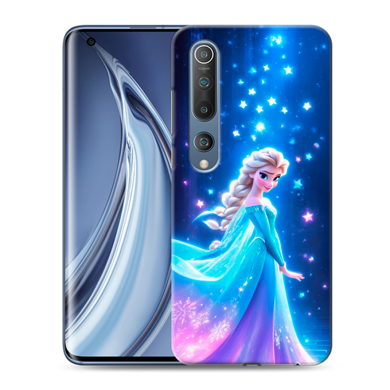 Силиконовый чехол на Xiaomi Mi 10 с принтом Холодное сердце Frozen Силиконовый чехол на Xiaomi Mi 10 с принтом Холодное сердце Frozen