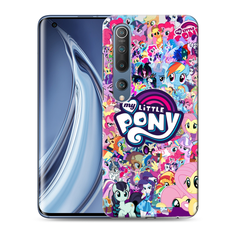 Силиконовый чехол на Xiaomi Mi 10 с принтом My little pony Дружба чудо Силиконовый чехол на Xiaomi Mi 10 с принтом My little pony Дружба чудо