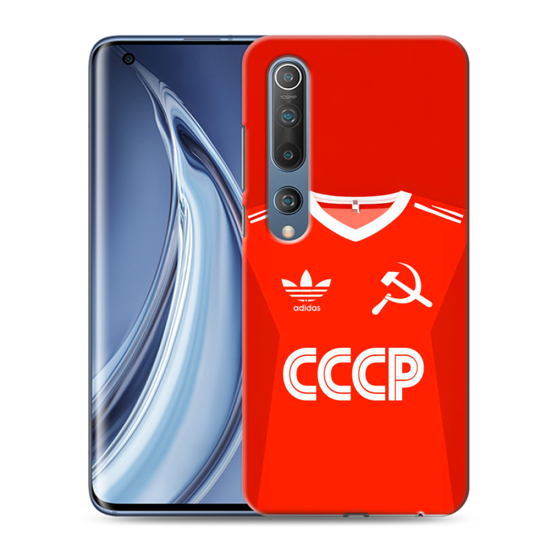 Силиконовый чехол на Xiaomi Mi 10 с принтом Флаг Герб СССР Силиконовый чехол на Xiaomi Mi 10 с принтом Флаг Герб СССР