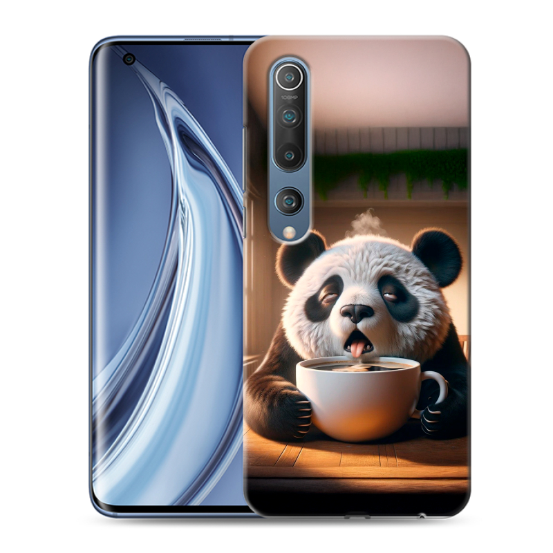 Пластиковый чехол на Xiaomi Mi 10 с принтом смешная панда Пластиковый чехол на Xiaomi Mi 10 с принтом смешная панда