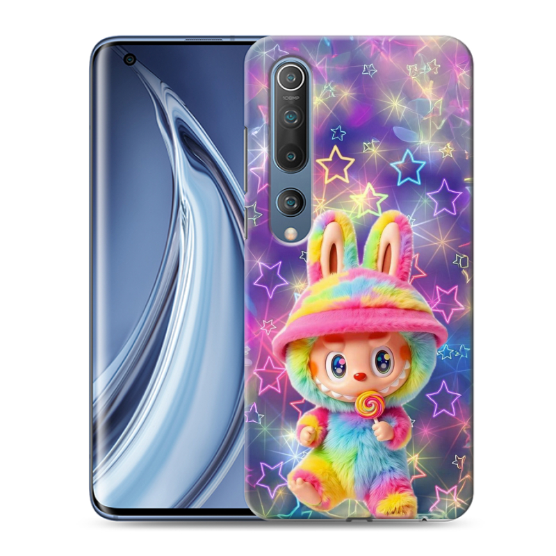 Силиконовый противоударный чехол на Xiaomi Mi 10 с принтом Labubu Лабубу Силиконовый противоударный чехол на Xiaomi Mi 10 с принтом Labubu Лабубу