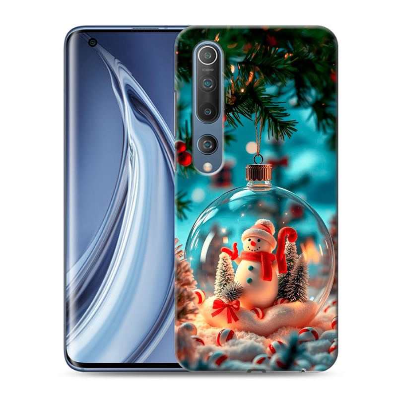 Силиконовый противоударный чехол на Xiaomi Mi 10 с принтом Новый год Силиконовый противоударный чехол на Xiaomi Mi 10 с принтом Новый год