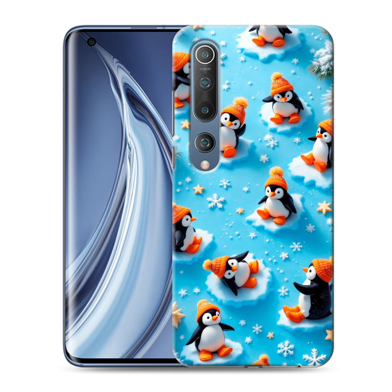 Силиконовый противоударный чехол на Xiaomi Mi 10 с принтом Новый год Силиконовый противоударный чехол на Xiaomi Mi 10 с принтом Новый год