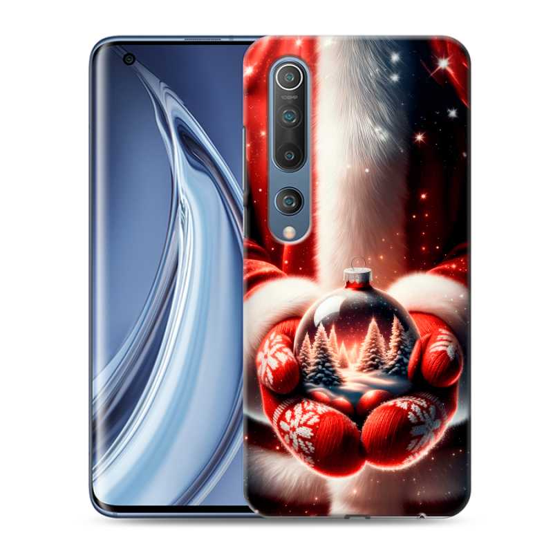 Силиконовый противоударный чехол на Xiaomi Mi 10 с принтом Новый год Силиконовый противоударный чехол на Xiaomi Mi 10 с принтом Новый год