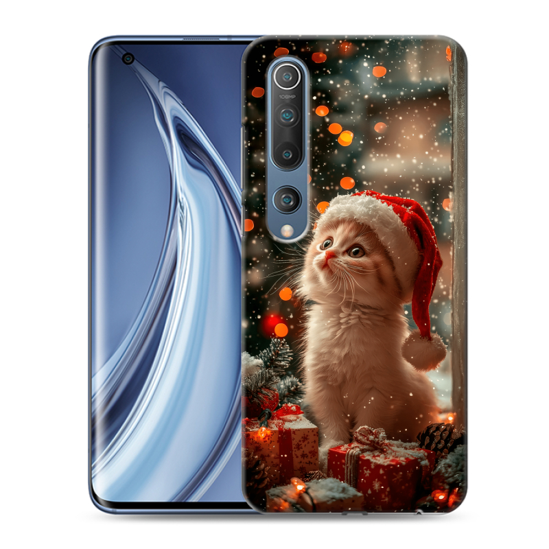 Пластиковый чехол на Xiaomi Mi 10 с принтом Новый год Пластиковый чехол на Xiaomi Mi 10 с принтом Новый год