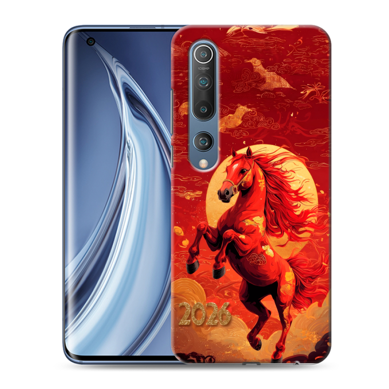 Пластиковый чехол на Xiaomi Mi 10 с принтом Новый год Пластиковый чехол на Xiaomi Mi 10 с принтом Новый год