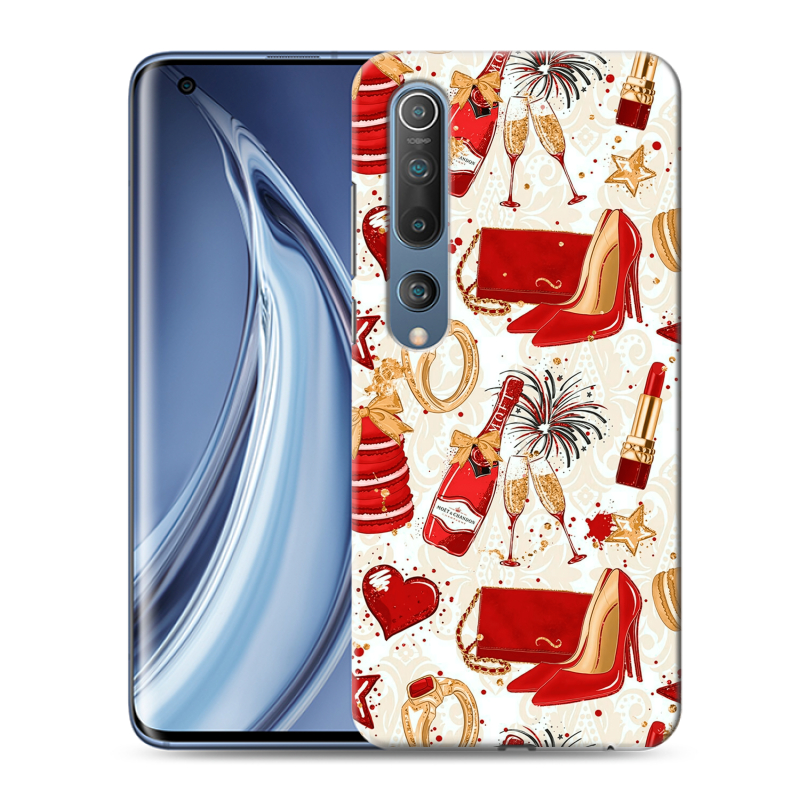 Силиконовый чехол на Xiaomi Mi 10 с принтом Новый год Силиконовый чехол на Xiaomi Mi 10 с принтом Новый год
