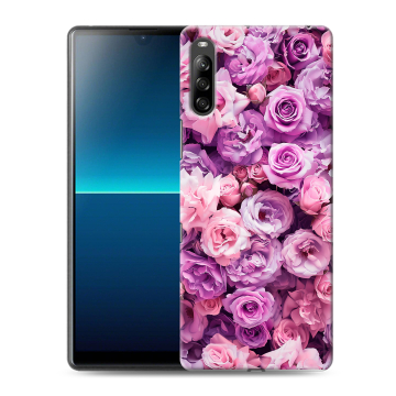Силиконовый чехол на Sony Xperia L4 с принтом лавандовые розы