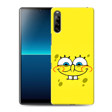 Силиконовый чехол на Sony Xperia L4 с принтом спанчбоб спанч боб