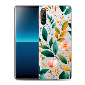 Силиконовый чехол на Sony Xperia L4 с принтом Цветы паттерн