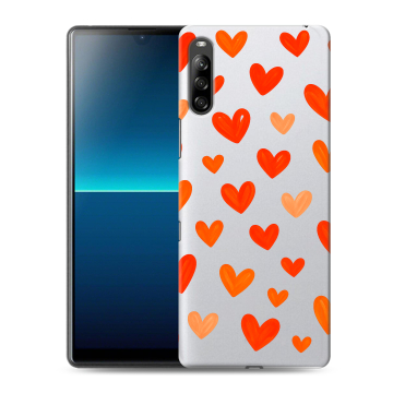Силиконовый чехол на Sony Xperia L4 с принтом Сердечки