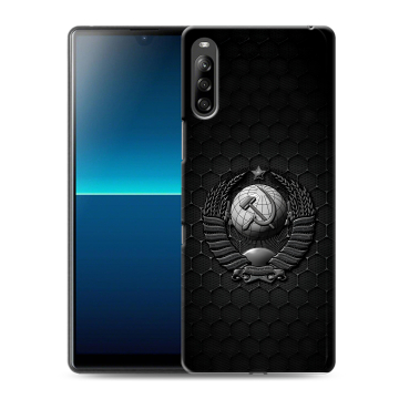 Силиконовый чехол на Sony Xperia L4 с принтом Герб Флаг СССР